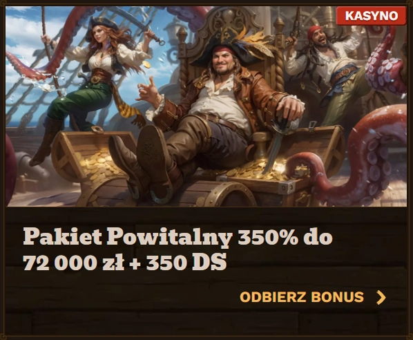 Fat Pirate Casino welcome bonus: 350% up to 72,000 zł + 350 DS