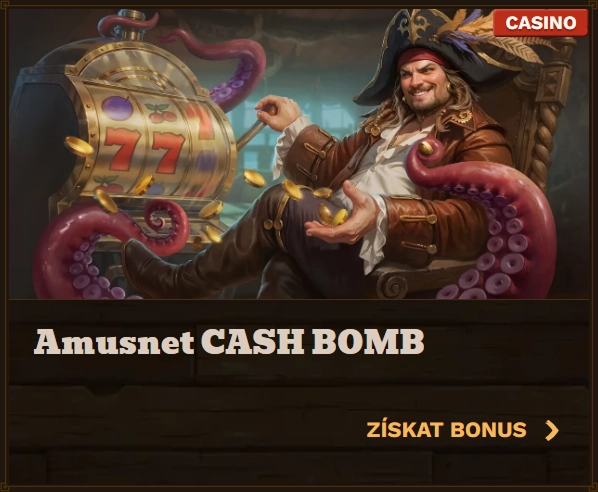 Fat Pirate Casino banner with pirate, slot machine, and octopus tentacles
