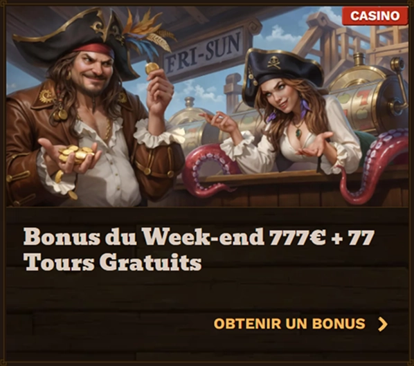 Fat Pirate Casino bonus: 777€ + 77 free spins, get bonus now!