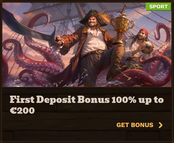 Fat Pirate Casino 100% first deposit bonus up to €200