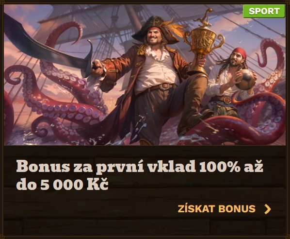 Fat Pirate Casino 100% bonus up to 5000 CZK banner