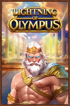 Zeus, king of the gods, with lightning bolts in Olympus