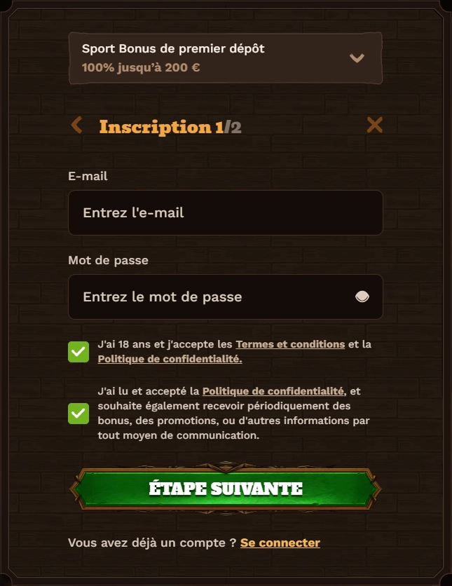 Fat Pirate Casino registration page with bonus offer and input fields
