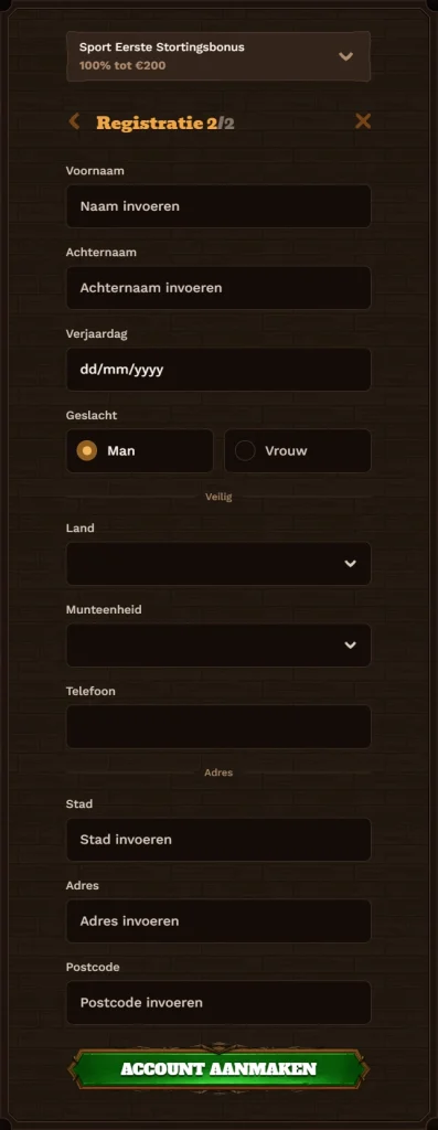 Fat Pirate Casino registration form with input fields