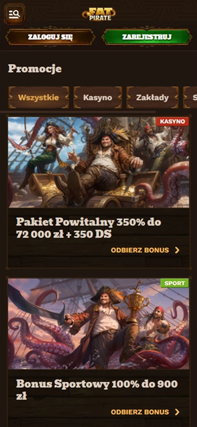 Fat Pirate Casino bonus offer with 350% match and 350 DS